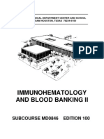 US Army Medical Course MD0846-100 - Immunohematology and Blood Banking II