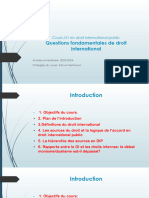 Questions Fondamentales de Droit International