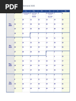 Calendario Semanal 2025