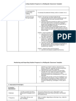 Monitoring and Reporting Student Progress in A Multigrade Classroom Template