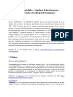 L'atrophie Génitale - Symptôme de La Ménopause Ou Agressions Sexuelles Psychotroniques?