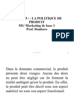 Chapitre5 - Marketing de Base 1 Politique de PRODUIT