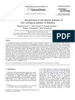 Gastrointestinal Protozoa in Non-Human Primates of Four Zoological Garden in Belgium