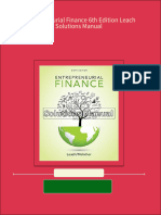 Entrepreneurial Finance 6th Edition Leach Solutions Manual