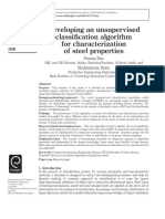 Developing An Unsupervised Classification Algorithm For Characterization of Steel Properties (2012)