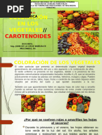 SEMANA Nº9 - Coloración en Los Vegetales-Carotenoides