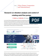 Research On Vibration Analysis and Control of Rotating Axial Ow Pumps