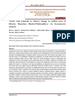 Wheat Crop Responds To Climate Change in Rainfed Areas of District Mansehra, Khyber-Pakhtunkhwa - An Econometric Analysis