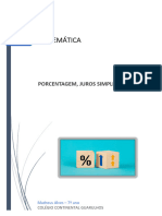 MATEMÁTICA - Porcentagem Juros Simples e Composto - Matheus Alves - 7ano