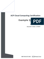 ACP Cloud Computing Certification: Example Questions