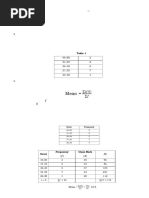 Measures Central Tendency and Dispersion