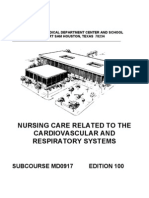 US Army Medical Course MD0917-100 - Nursing Care Related To The Cardiovascular and Respiratory System