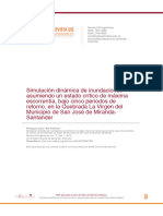 Simulación Dinámica de Inundaciones Asumiendo Un Estado Crítico de Máxima Escorrentía.