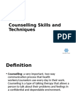 Counselling Skills and Techniques