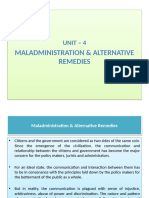 1 Unit 4 - Maladministration & Alternative Remedies - Ombudsman