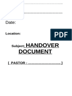 Handover Note-Format 2018 Impty