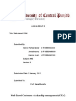 Assignment #: Web Based Customer Relationship Management (CRM)