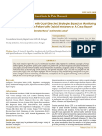 Opioid Free Anesthesia With Goaldirected Strategies Based On Monitoring For Spine Surgery in A Patient With Opioid Intolerance A C