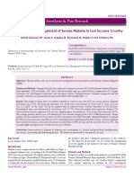 Intensive Care Management of Severe Malaria in Low Income Country