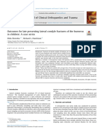 Outcomes For Late Presenting Lateral Condyle Fracture Oof Humerus in Children