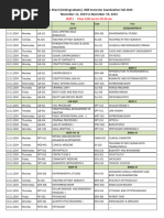 Date Sheet Mid Examinations (Undergraduate) - Fall 24 Seniors Semesters