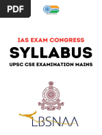 Ias Congress Mains Syllabus