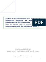 Analyse Et Recommandations Pour Le Programme D'urgence de Développement Communautaire Du Gabon Selon Le DR ELLA NZE