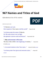 967 Names and Titles of Our God (God's Biblical Names) - WebBible Encyclopedia