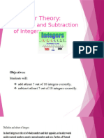 Lesson 2 - Addition and Subtraction of Integers