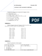 Exercices Sur Les Automates À Pile Et Les Grammaires Algébriques