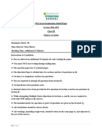 Accounts Model Paper Class Xi