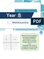 Year 8 Working in The Cartesian Plane Exemplar Questions