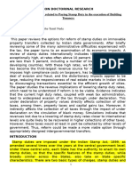 Non Doctorinal Research Land Law - Stamp Duty