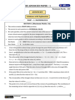 JEE Advanced Paper - 1 (20-10) - Solutions