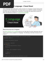 C Language - Cheat Sheet