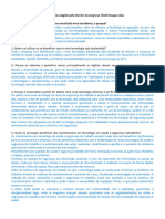 Questionário Exigido Pelo Diretor Da Empresa Têxtil Roupas Ltda - SA6 UC 8