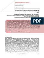 Design and Construction of Hydroxyoxygen (HHO) Fuel