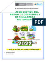 Plan de Gestión Del Riesgo de Desastre-2022