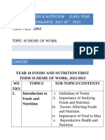 E Note Year 10 Foods and Nutrition Intl