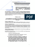 Proyecto de Ley Sobre Financiamiento A Las Organizaciones Políticas