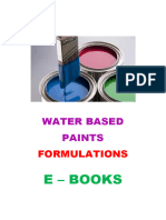 Water Based and White Acrylic Pigment Paste Formulations and Production Process