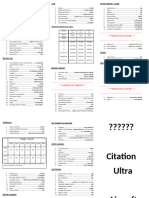 Citation Ultra Checklist - Blank