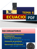 Ecuaciones: Tema 6