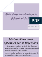 Medios Alternativos Aplicables Por La Defensoría Del Pueblo