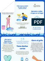 Folleto Sobre El Cuidado Del Agua Moderno Ilustrado Azul