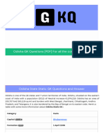 Odisha GK Questions PDF