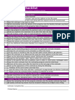 Estimating Procedure Checklist