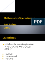 Mathematics Specialization