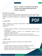 Evidencia de Caso Práctico 2 Técnicas y Herramientas Que Aplican en El Análisis Interno y Externo en Las Organizaciones Que Prestan Servicios en Actividades Físicas y Deportivas.