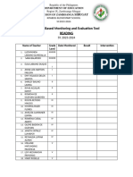 School Based Monitoring and Evaluation Tool